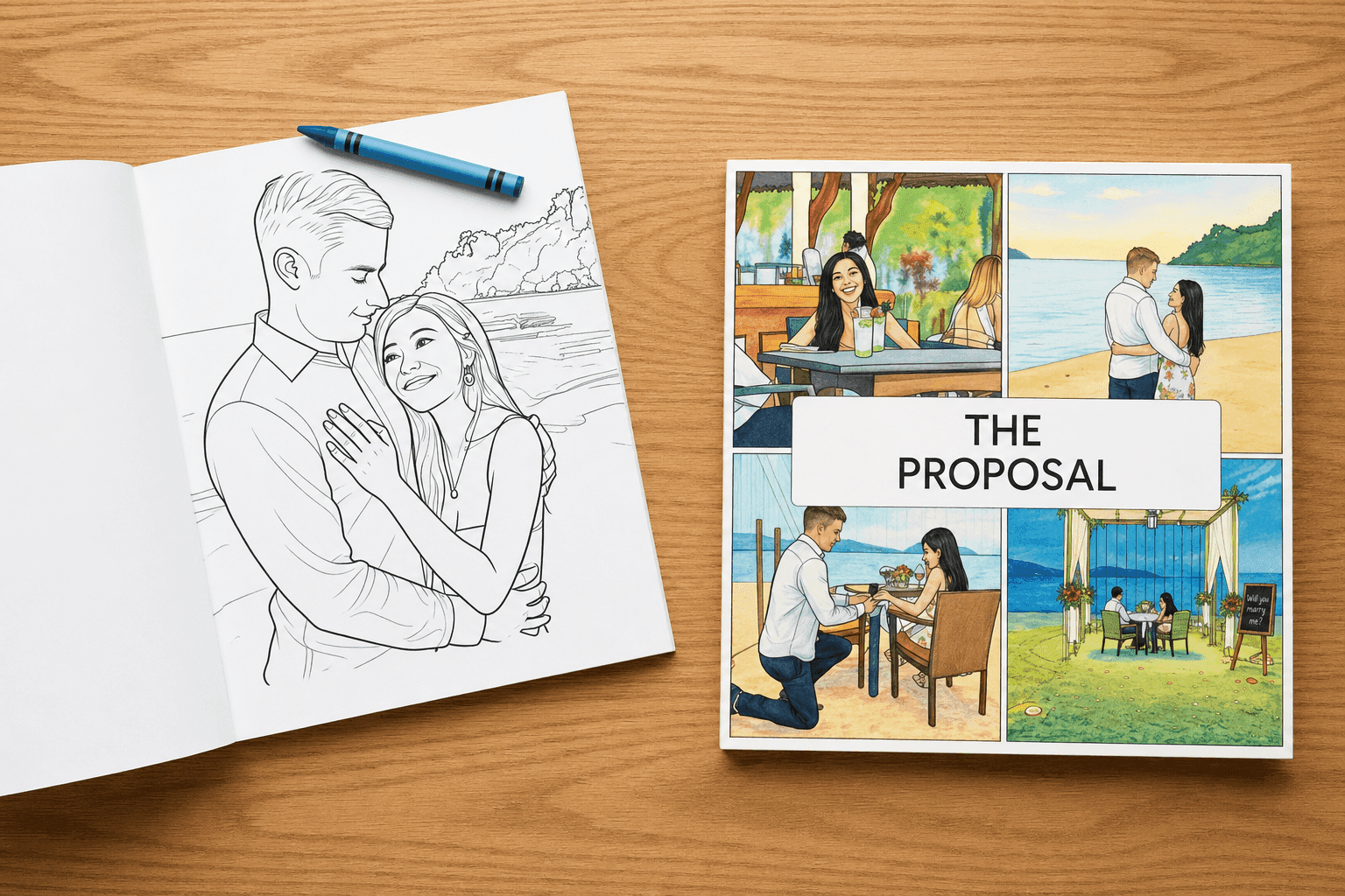 Personalised kids colouring books from family photos